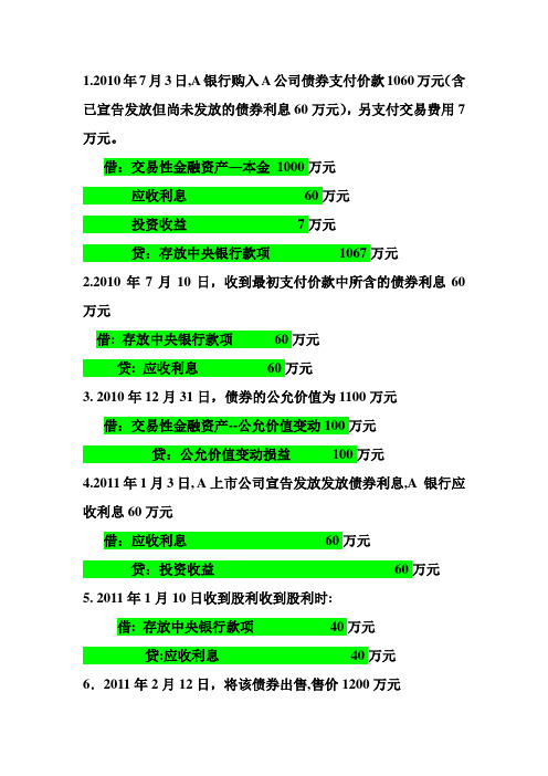 第八章共同业务(交易性金融资产)