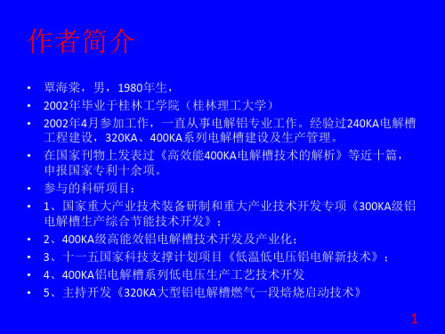 B-1-中 覃海棠 铝电解槽强化电流结合低电压技术及经济分析