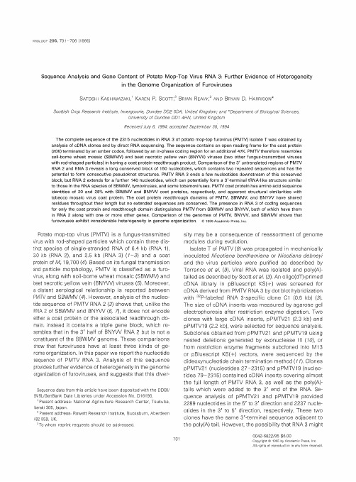 Sequence analysis and gene content of PMTV RNA 3