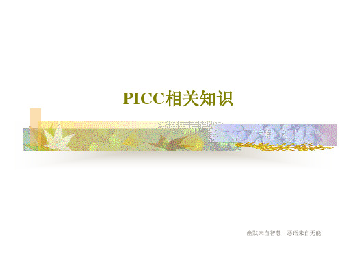 PICC相关知识共28页文档