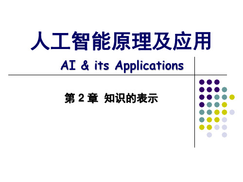 《人工智能原理及应用》第2章 知识的表示