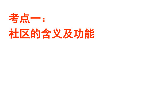 考点—社区及其功能讲解