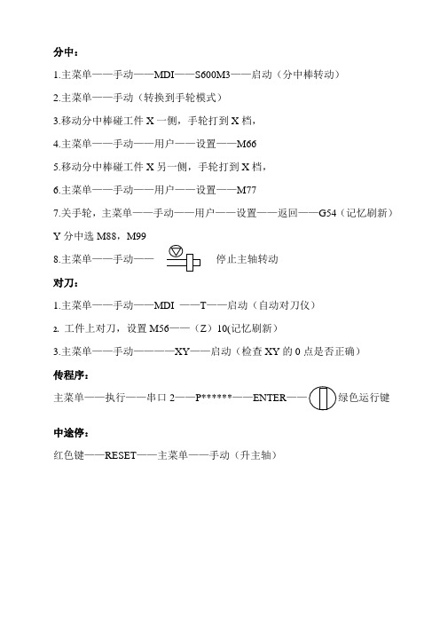 FAGOR操作程序