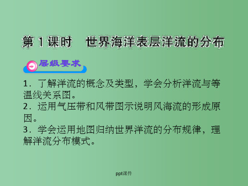 高中地理 3.2.1《世界海洋表层洋流的分布》 新人教版必修1