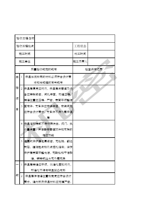 防腐保温验收报告