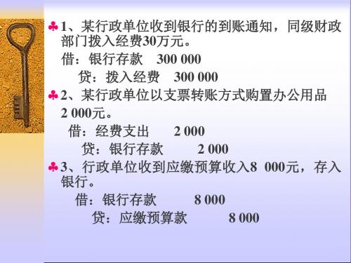 课堂练习题及答案--行政单位会计