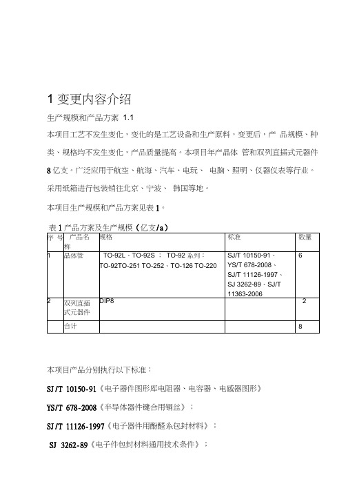 电子元件生产环评报告补充。