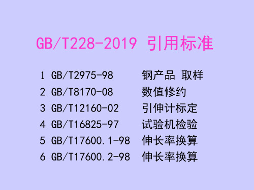 GBT228-2019引用标准