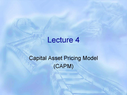 金融学投资经管课件教案-Lecture04