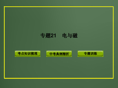 中考科学总复习专题复习资料专题21　电与磁（PPTWORD版）课件