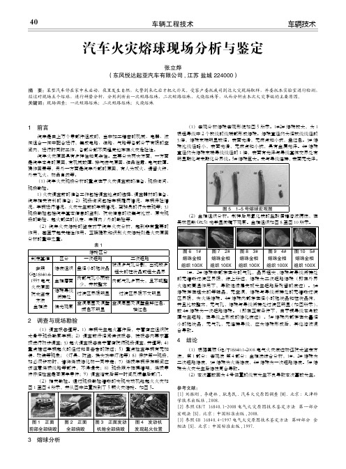 汽车火灾熔球现场分析与鉴定