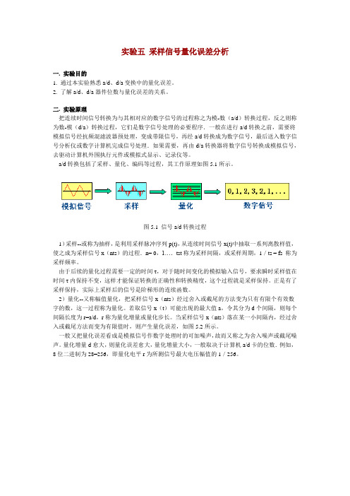 5.采样信号量化误差分析