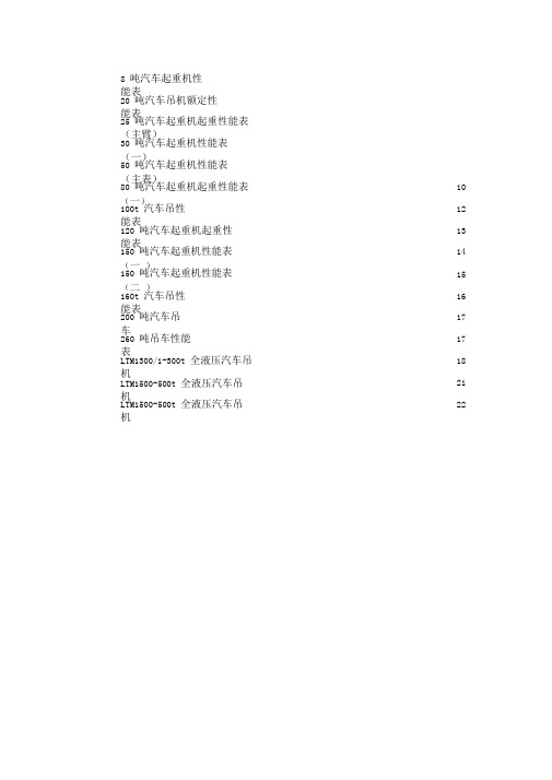 8--500吨汽车吊性能全参数表