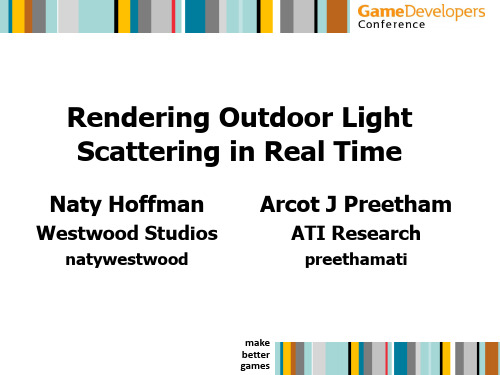 Rendering Outdoor Light Scattering in Real Time实时渲染室外光散射