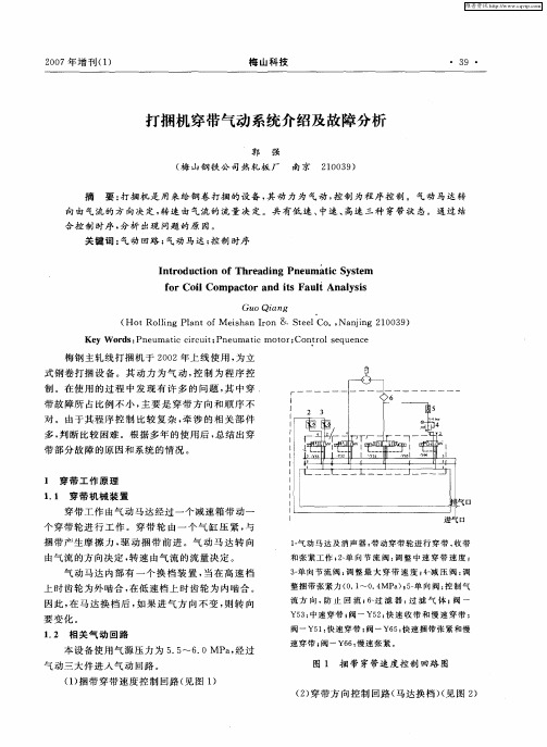 打捆机穿带气动系统介绍及故障分析