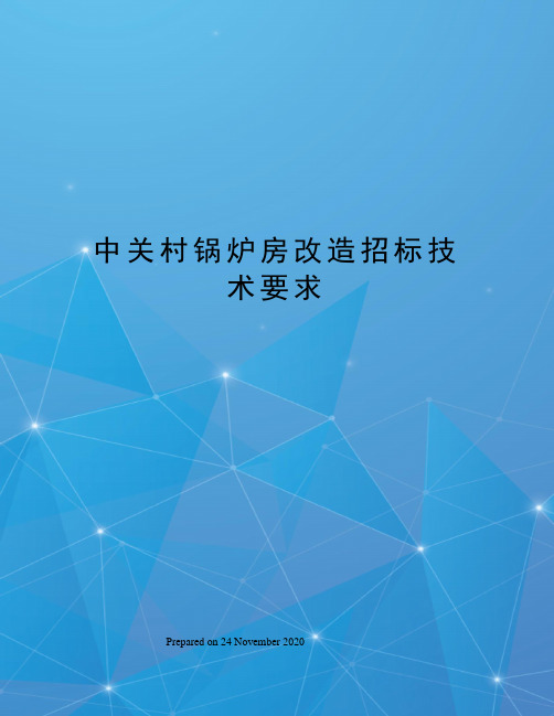 中关村锅炉房改造招标技术要求