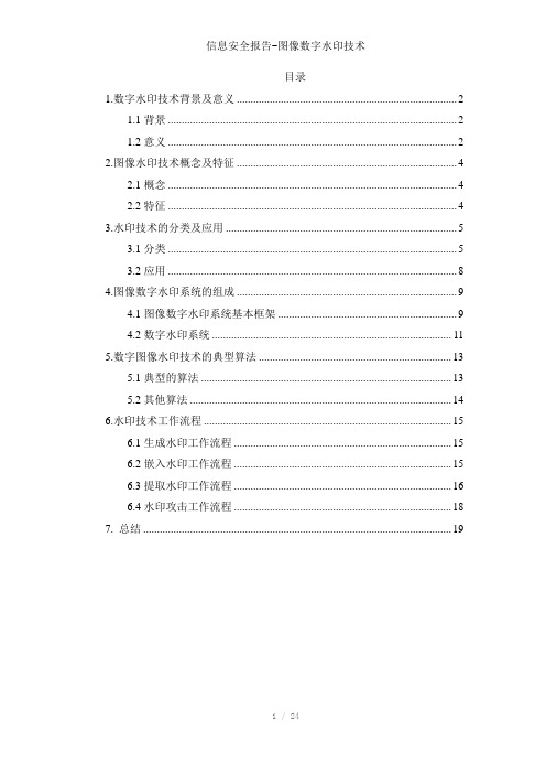 信息安全报告-图像数字水印技术参考模板