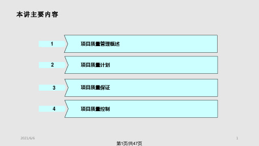 项目管理之质量管理培训PPT课件