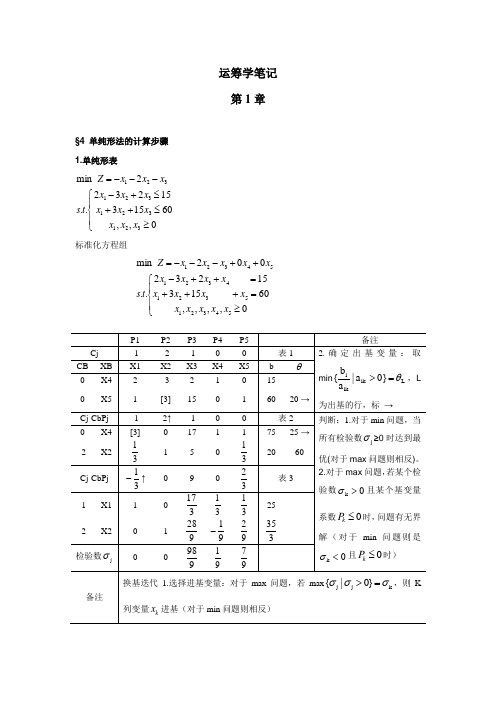 运筹学笔记