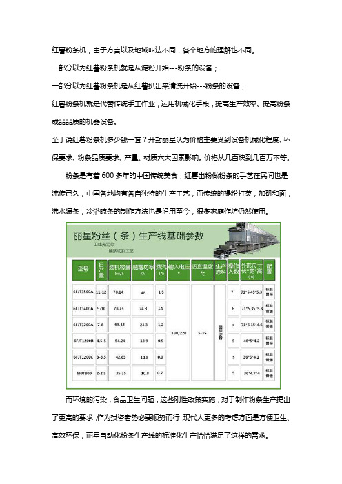 日产2-12吨的全自动红薯粉条生产线设备详情参数