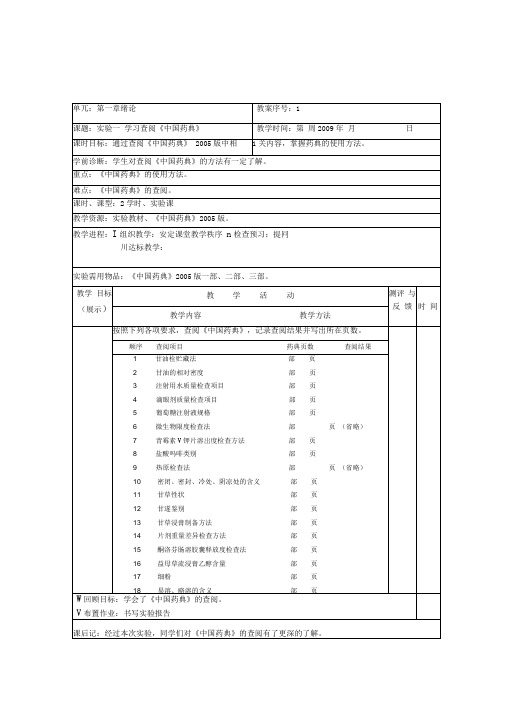 《药剂学》实验.(教案全)