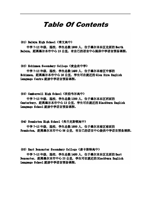 【VIP专享】Table Of Contents
