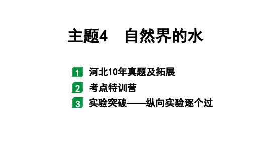 2023年河北省中考化学总复习一轮复习：主题4  自然界的水