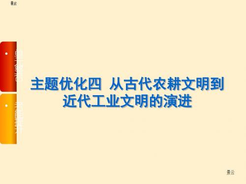 2017届高三历史一轮复习主题优化4 从古代农耕文明到近代工业文明的演进课件