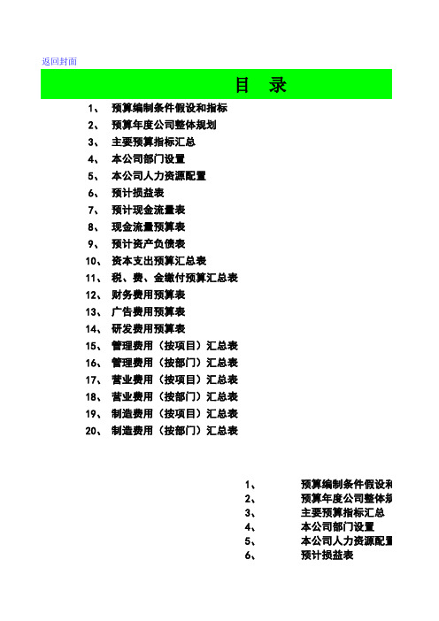 财务预算表格-14_年度预算汇总和合并