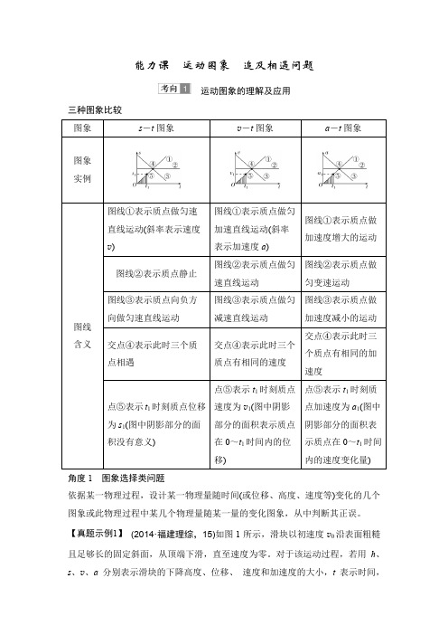 【物理】2019届一轮复习鲁科版第一章运动图象　追及相遇问题学案