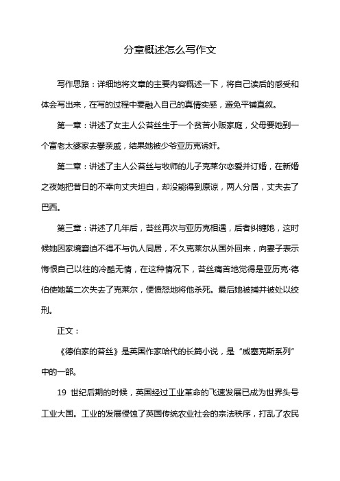 分章概述怎么写作文