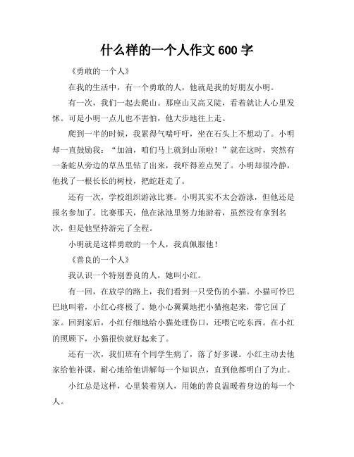 什么样的一个人作文600字