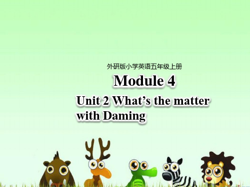 英语-外语教学与研究出版社-新标准版-五年级上册-Module4-Unit 2 What’s the matter with Daming课件