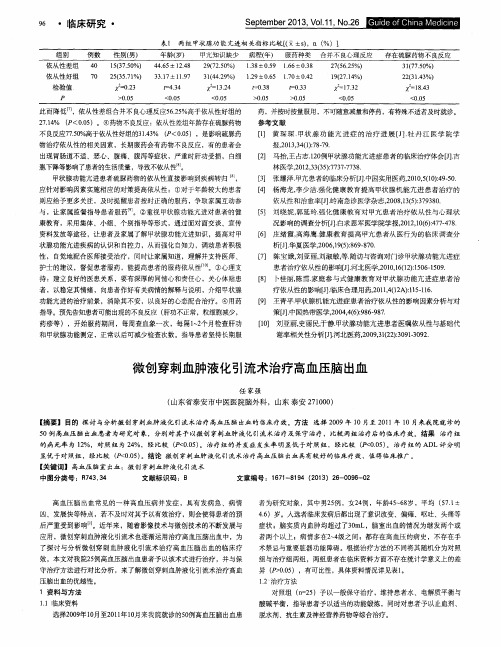 微创穿刺血肿液化引流术治疗高血压脑出血