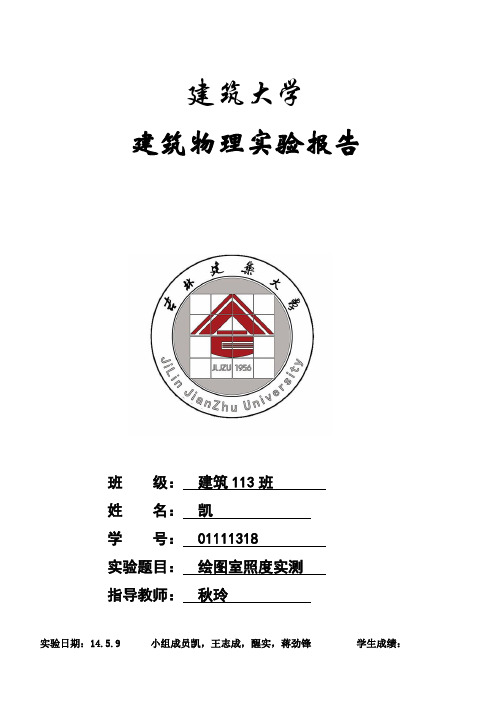 建筑物理光学实验报告材料