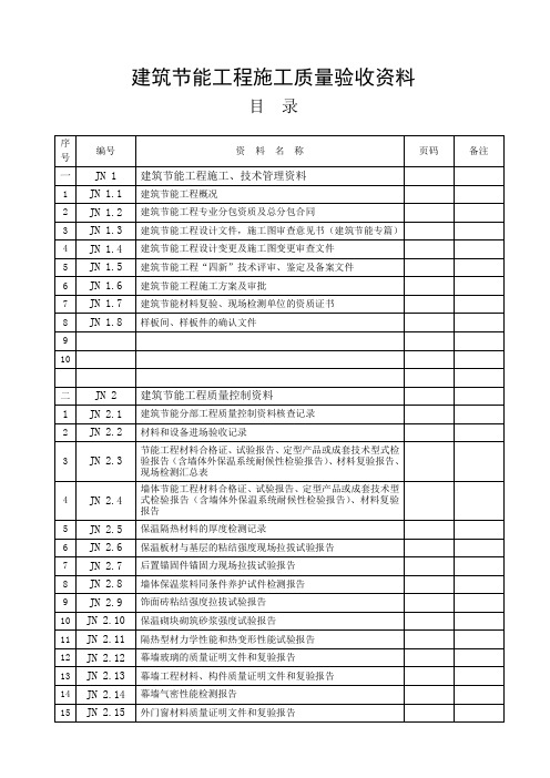 30建筑节能工程概况表