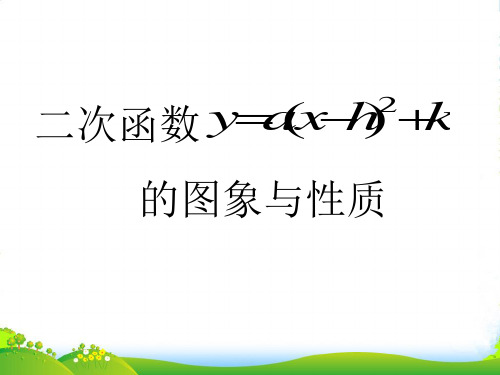 湘教版九年级数学下册第一章《二次函数的图像和性质》优课件