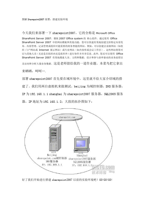 图解Sharepoint2007部署