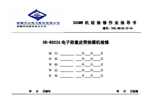 HDBSC26电子称重皮带给煤机作业指导书.doc