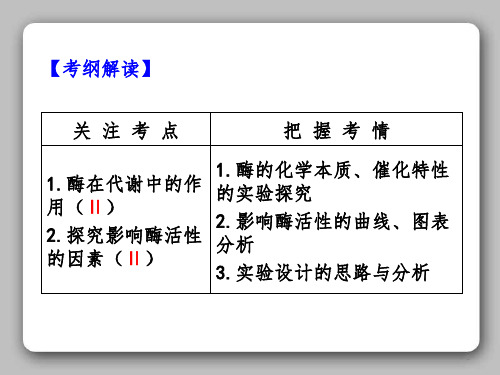 酶的本质和作用高三一轮复习.