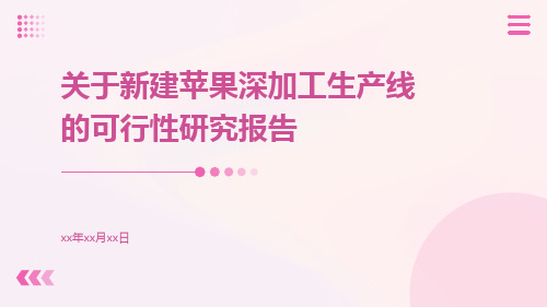 关于新建苹果深加工生产线的可行性研究报告