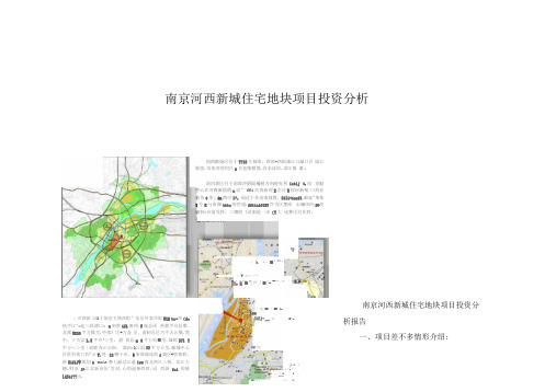 南京河西新城住宅地块项目投资分析