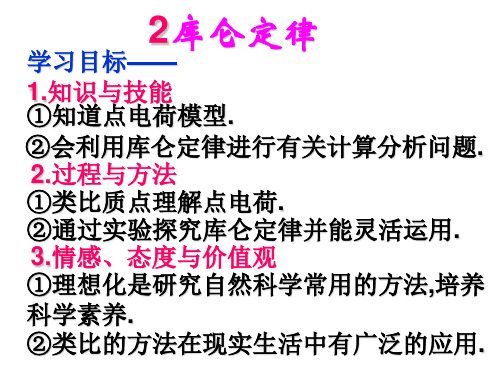 人教版高二物理必修第三册第二节库仑定律