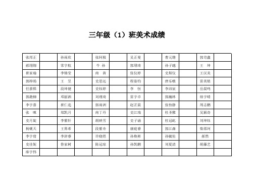 三年级美术成绩