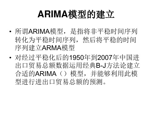 ARIMA模型的建立