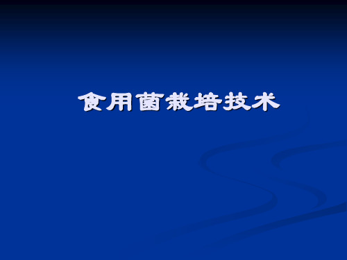 课件食用菌栽培技术培训