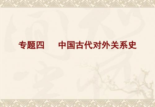 中考历史专题复习 4 中国古代对外关系史