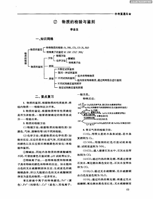 17 物质的检验与鉴别