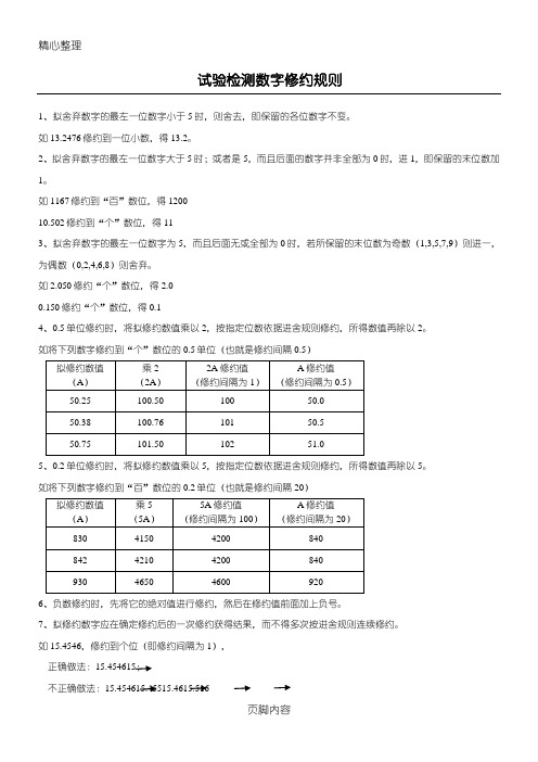 试验检测数字修约规则