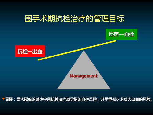 围手术期抗凝及抗血小板ppt课件